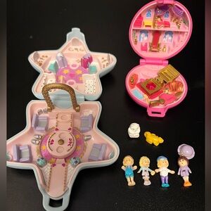Vintage 1993 Bluebird Polly Pocket Star & Royal Compacts + Figures & Pets LOT